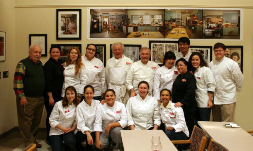 Fall 2012 class with Chef Jacques Pepin" (Photo courtesy of Audrey Reid)